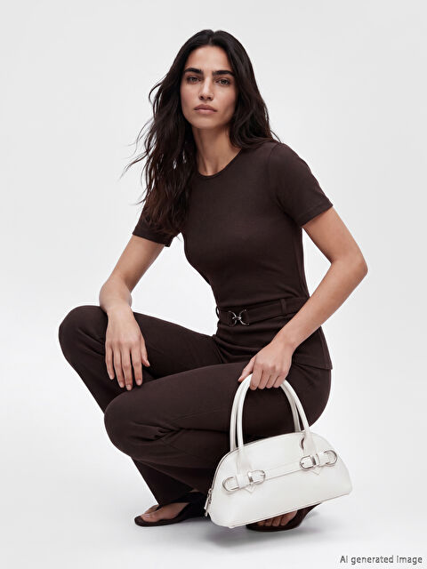 LCW ACCESSORIES Deri Görünümlü Kadın Omuz Çantası