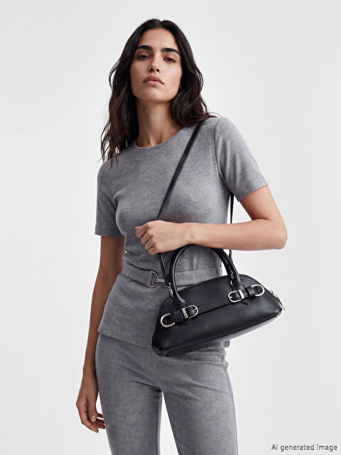 LCW ACCESSORIES Deri Görünümlü Kadın Omuz Çantası