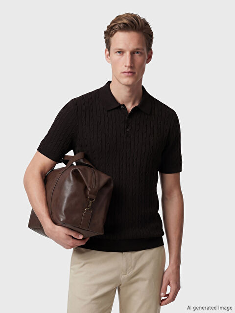 SOUTHBLUE Polo Yaka Desenli Erkek Triko Tişört