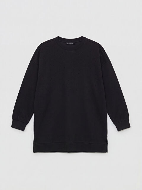 LCW Modest Bisiklet Yaka Kadın Sweatshirt Tunik - S6Q649Z8-CVL