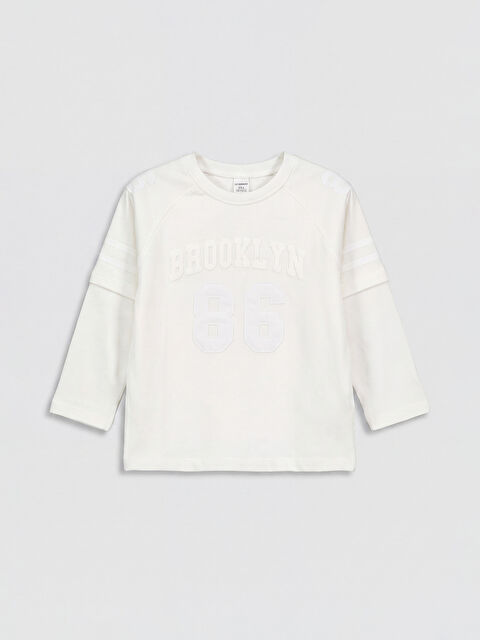 LCW Kids Brooklyn Baskılı Erkek Çocuk Uzun Kollu Tişört