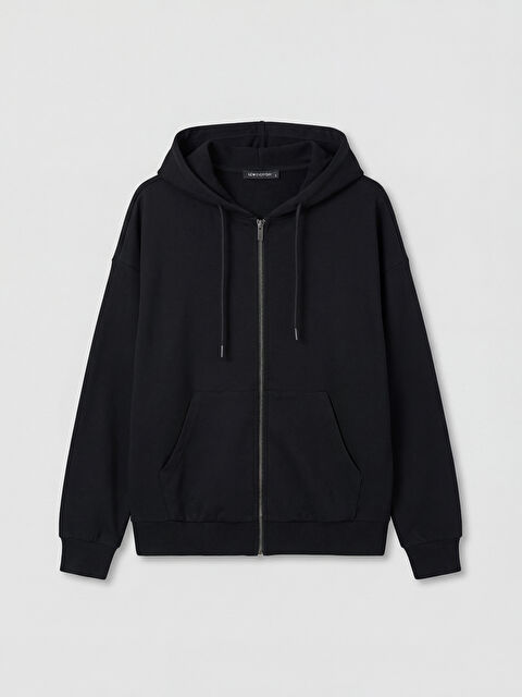 LCW EVERYDAY Kapüşonlu Oversize Kadın Fermuarlı Sweatshirt