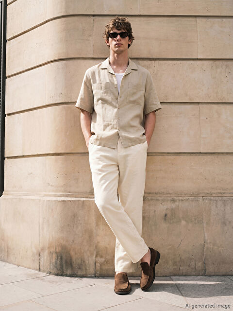 LCW Vision Loose Fit Dokulu Erkek Pantolon