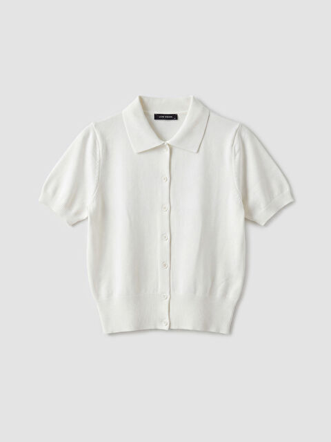 LCW Vision Polo Yaka Kadın Triko Hırka