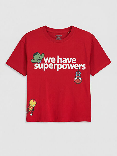 LCW Kids Avengers Baskılı Erkek Çocuk Tişört