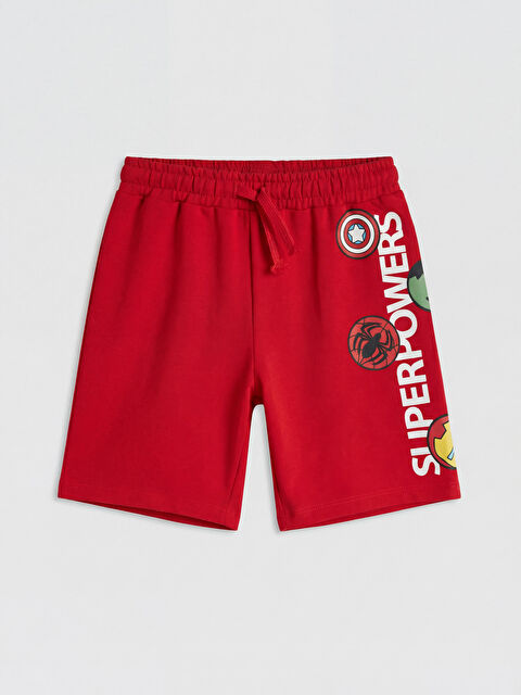LCW Kids Avengers Baskılı Erkek Çocuk Şort