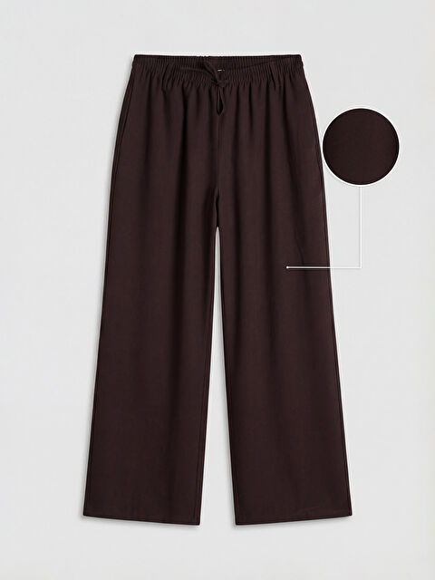 LCWAIKIKI Classic Beli Lastikli Geniş Paça Kadın Pantolon