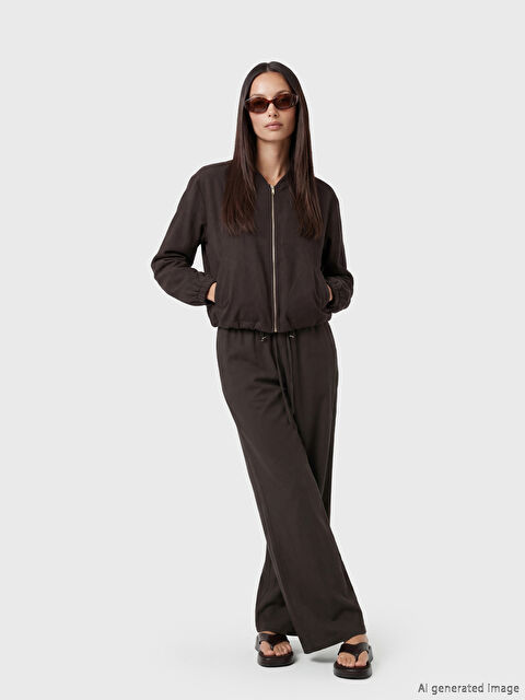 LCWAIKIKI Classic Beli Lastikli Geniş Paça Kadın Pantolon