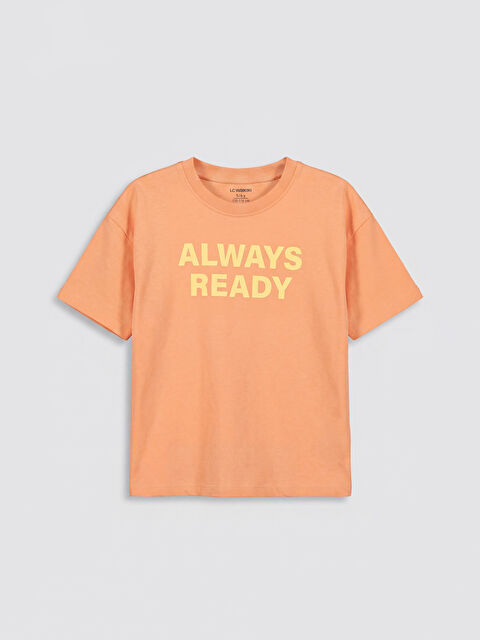 LCW Kids Bisiklet Yaka Baskılı Erkek Çocuk Tişört