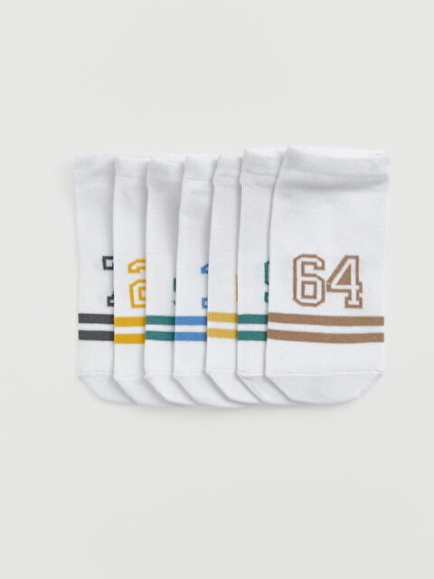 LCW Kids Baskılı Erkek Çocuk Patik Çorap 7'li