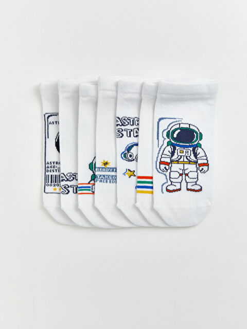 LCW Kids Baskılı Erkek Çocuk Patik Çorap 7'li