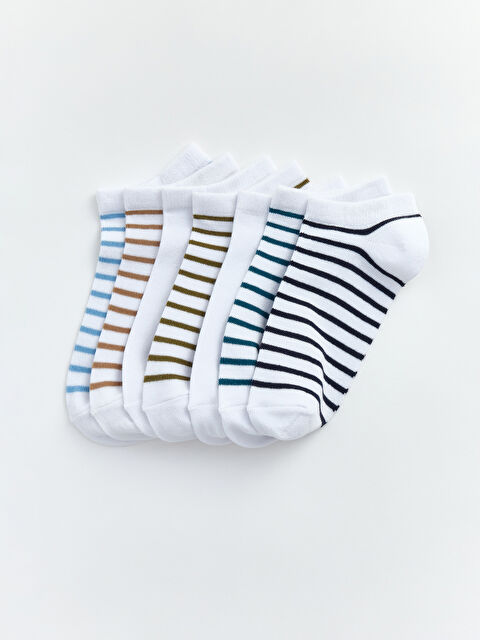 LCW Kids Çizgili Erkek Çocuk Patik Çorap 7'li