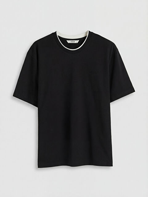 XSIDE Bisiklet Yaka Erkek Tişört - S6Q997Z8-CVL
