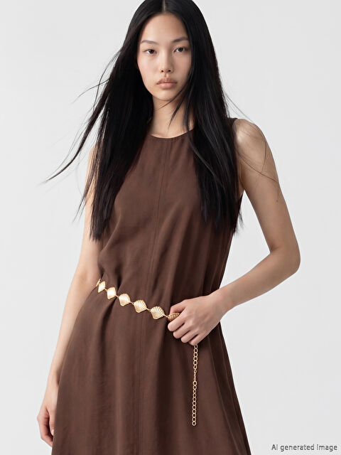 LCW ACCESSORIES Deniz Kabuğu Aksesuarlı Kadın Zincir Kemer