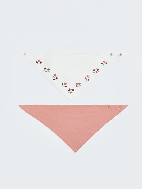 LCW baby Baskılı Kız Çocuk Mama Önlüğü 2'li