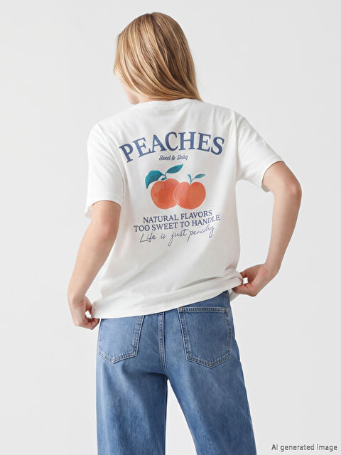 XSIDE Sırt Baskılı Oversize Kadın Tişört