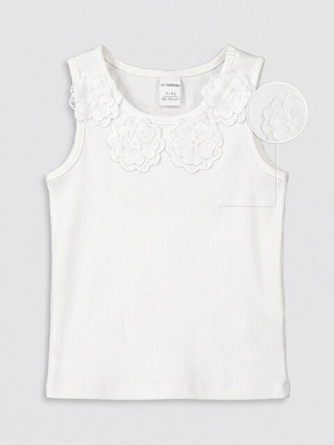 LCW Kids Çiçek Detaylı Kız Çocuk Fitilli Atlet