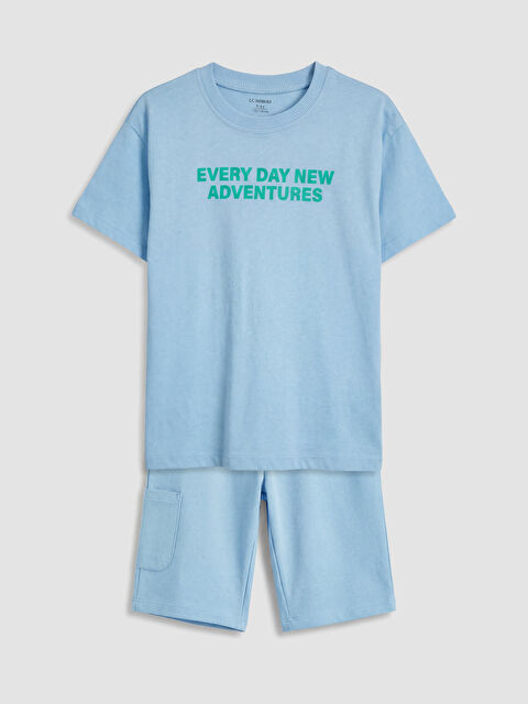 LCW Kids Yazı Baskılı Erkek Çocuk Takım