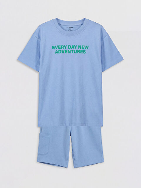 LCW Kids Yazı Baskılı Erkek Çocuk Takım