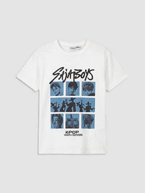 LCW Kids K-pop Demon Hunters Baskılı Erkek Çocuk Tişört