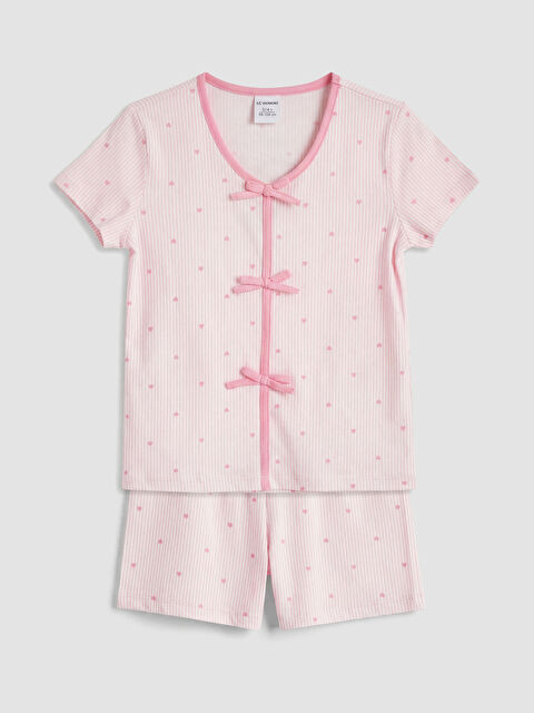 LCW Kids Kız Çocuk Şortlu Pijama Takımı