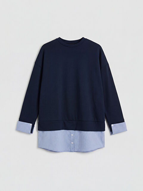 LCWAIKIKI Classic Bisiklet Yaka Oversize Kadın Tunik	 - S6R239Z8-HRZ