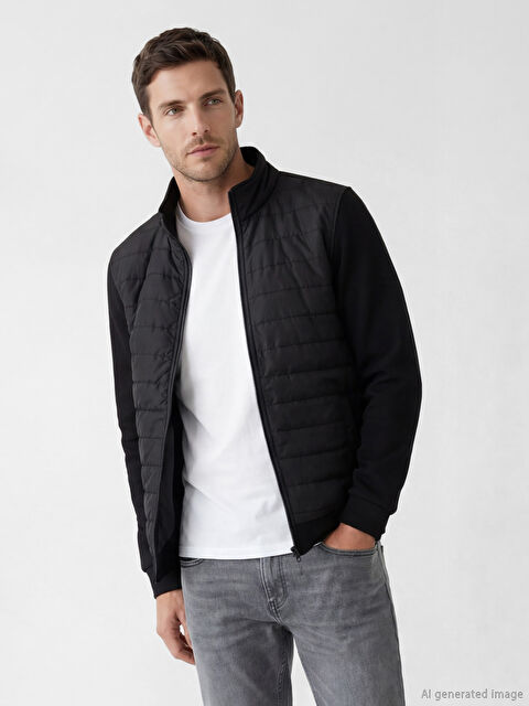 LCWAIKIKI Classic Dik Yaka Erkek Fermuarlı Sweatshirt