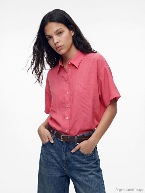 LCW Vision Modal Karışımlı Kadın Gömlek