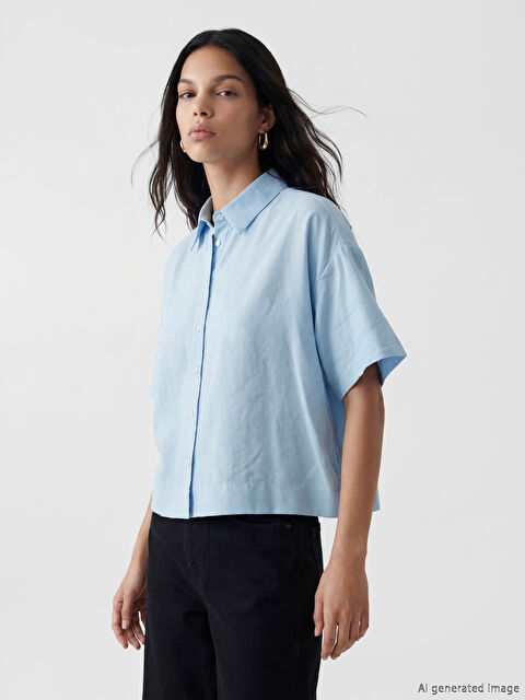 LCW Vision Modal Karışımlı Kadın Gömlek