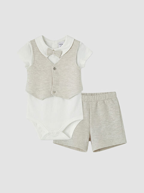 LCW baby Erkek Bebek Şortlu Takım
