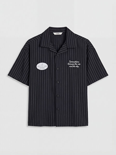 XSIDE Regular Fit Çizgili Erkek Gömlek - S6R474Z8-LEG