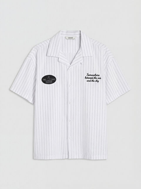 XSIDE Regular Fit Çizgili Erkek Gömlek - S6R474Z8-LJX