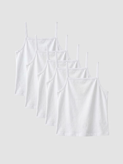 LCW Kids İp Askılı Kız Çocuk Atlet 5'li