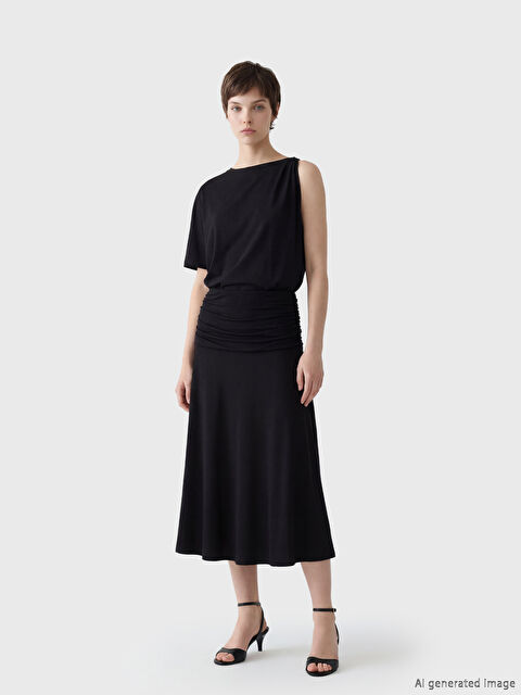 Soulife Beli Lastikli Kloş Etek