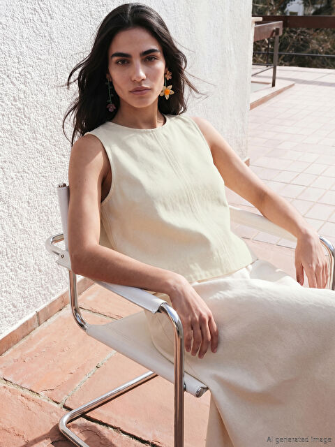 LCW Vision Bisiklet Yaka Jean Bluz