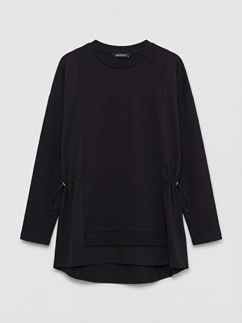 LCW Modest Büzgülü Soft Touch Kadın Sweatshirt Tunik - S6R631Z8-CVL