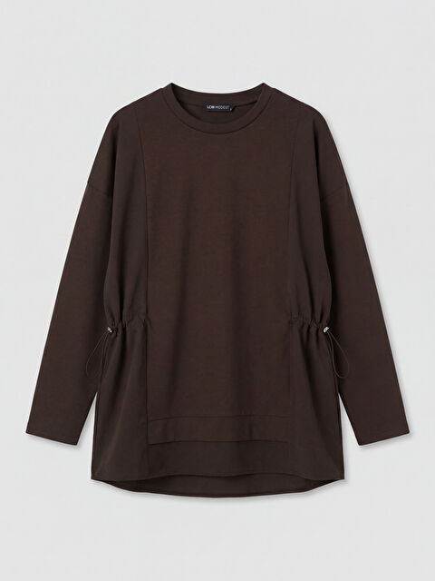 LCW Modest Büzgülü Soft Touch Kadın Sweatshirt Tunik