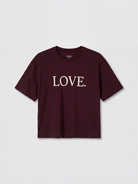 XSIDE Bisiklet Yaka Baskılı Kadın Tişört