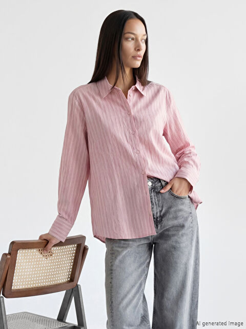 LCW EVERYDAY Çizgili Kadın Gömlek