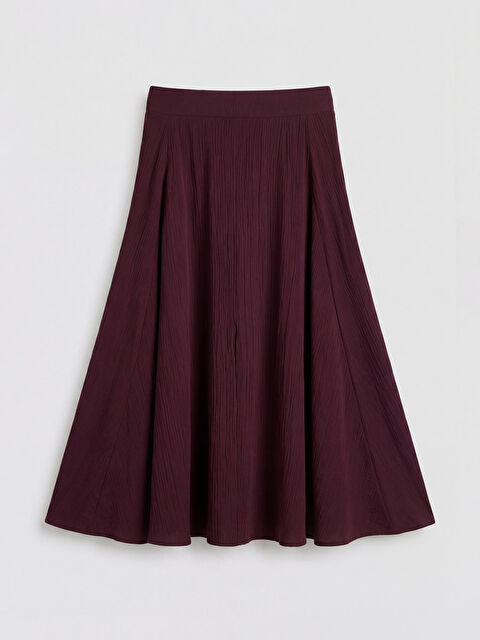 LCW Vision Beli Lastikli Dokulu Kloş Etek