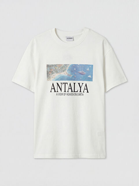 LCW Kids Bisiklet Yaka Antalya Baskılı Erkek Çocuk Tişört - S6R710Z4-R9J