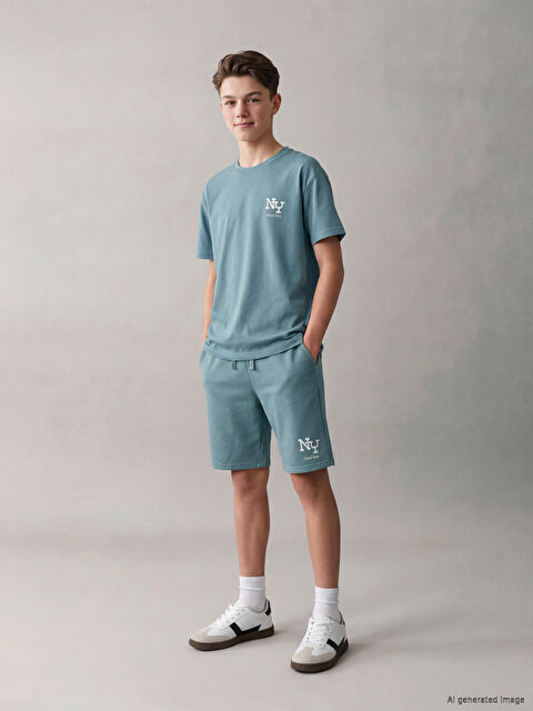 LCW Kids Baskılı Soft Touch Erkek Çocuk Şort