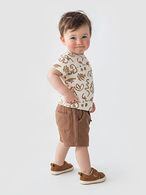 LCW baby Desenli Erkek Bebek Müslin Takım