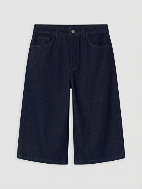 Natuvera Bermuda Fit Kadın Jean Şortolon