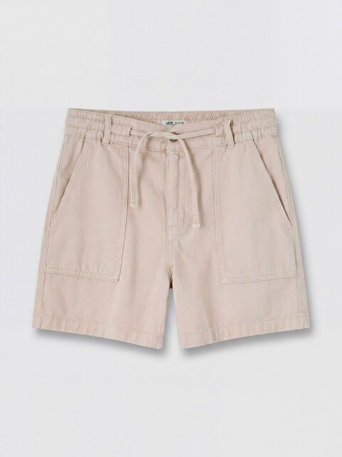 LCW Jeans Beli Lastikli Kadın Jean Şort