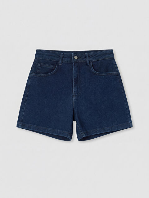 Natuvera Yüksek Bel Kadın Jean Şort