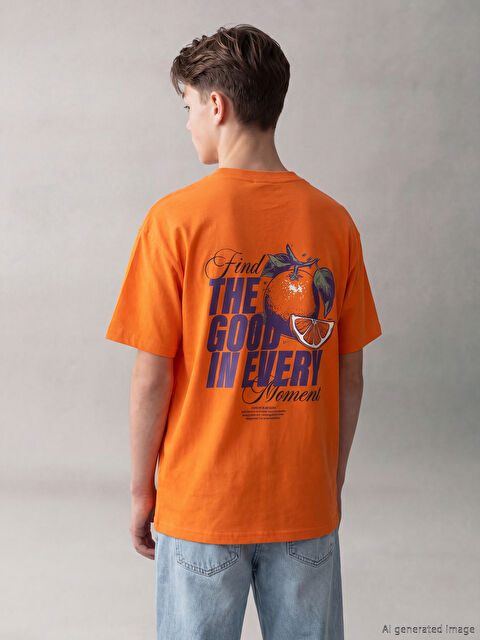 LCW Kids Bisiklet Yaka Baskılı Erkek Çocuk Tişört