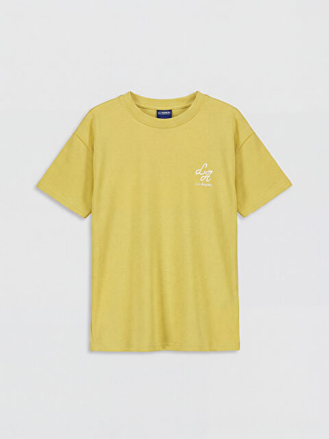 LCW Kids Bisiklet Yaka Baskılı Erkek Çocuk Soft Touch Tişört