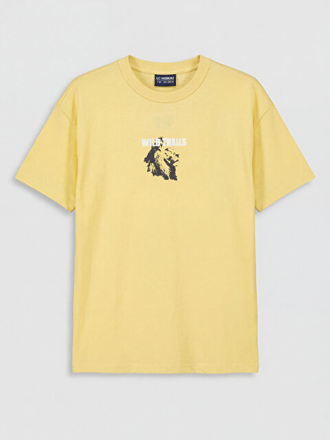 LCW Kids Bisiklet Yaka Baskılı Erkek Çocuk Tişört