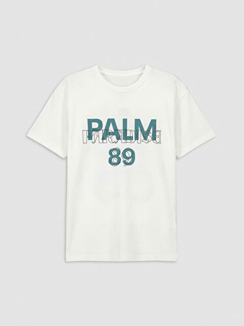 LCW Kids Bisiklet Yaka Baskılı Erkek Çocuk Tişört